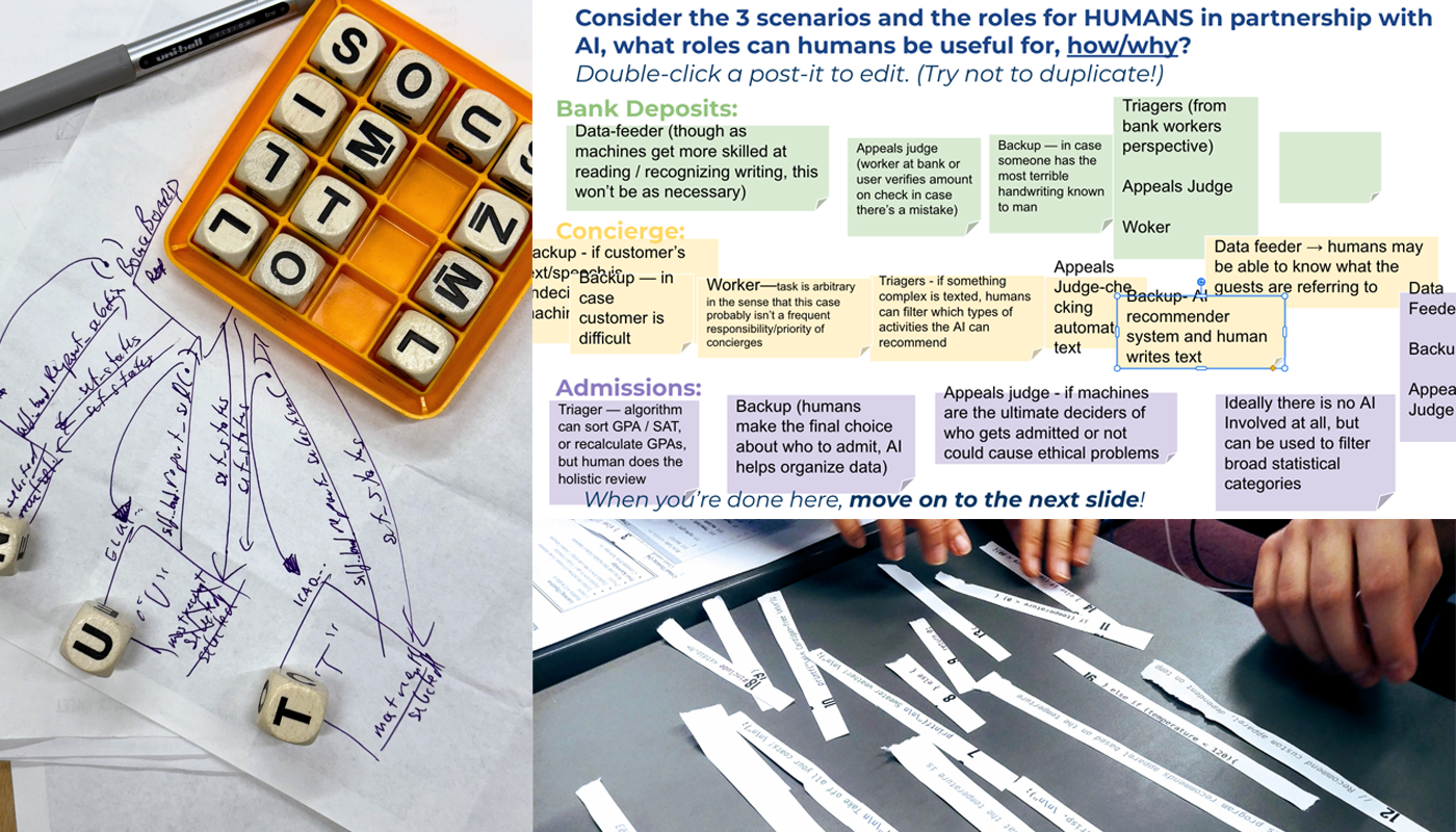Parsons problems done in paper.